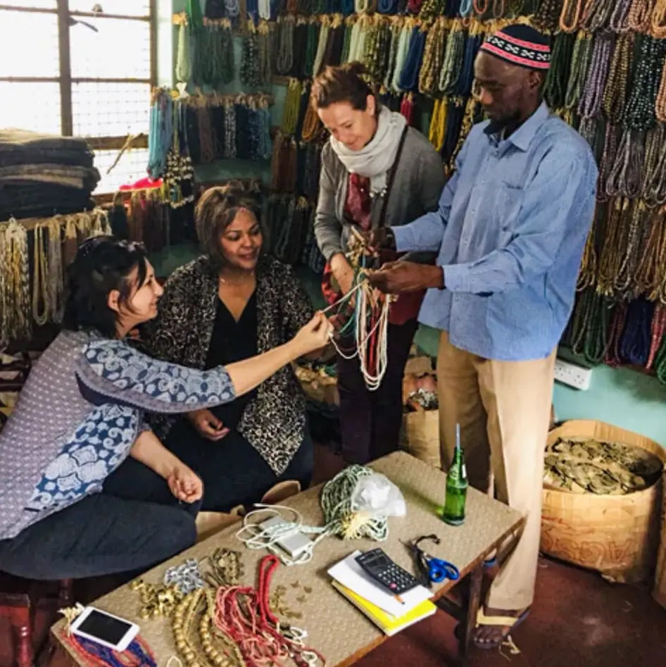 Drop Earrings | 'White Spike' Fair Trade Jewelry Handcasted in Kenya