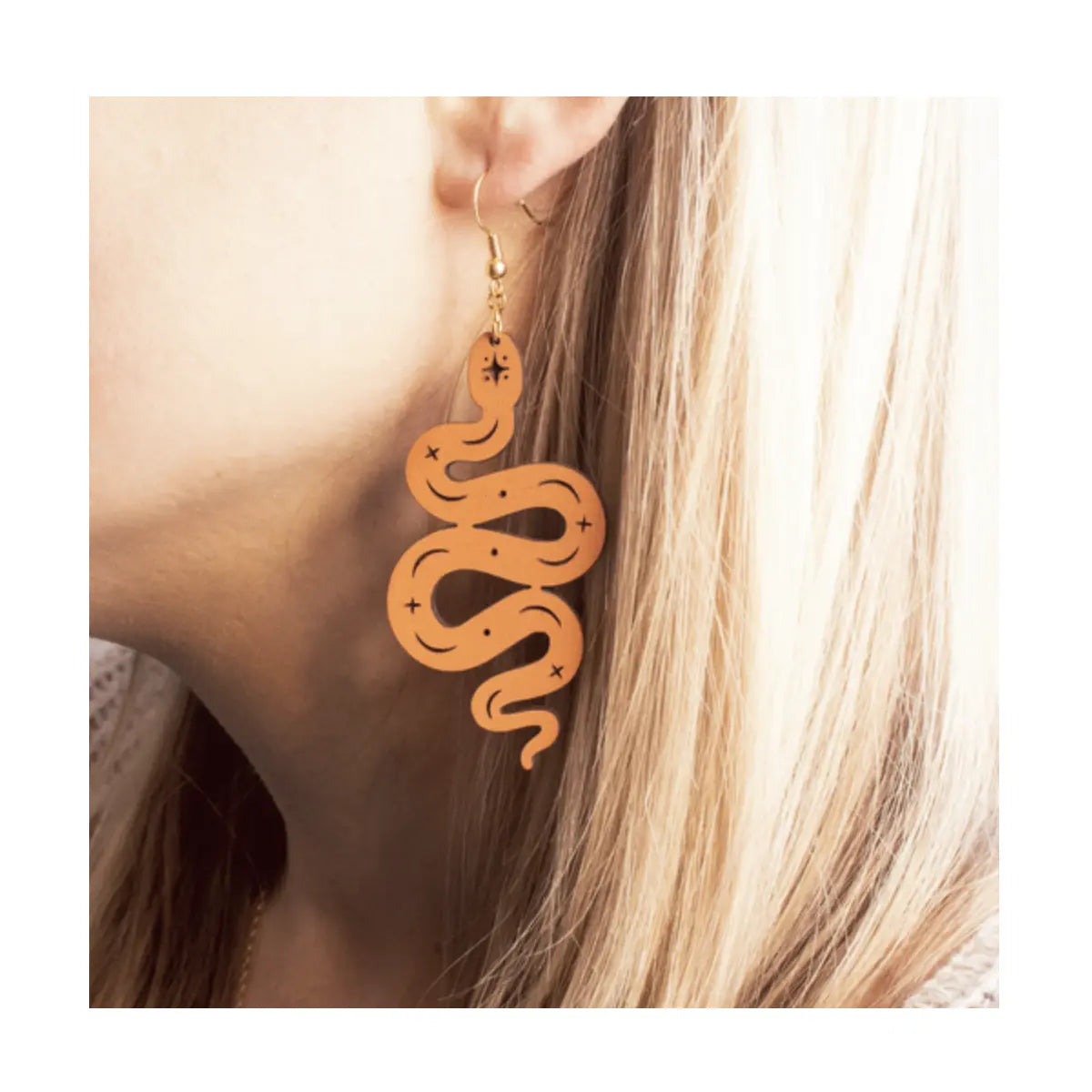 Earrings | 'Terracotta Boho Snake' Handmade Jewelry Honest Outlaws