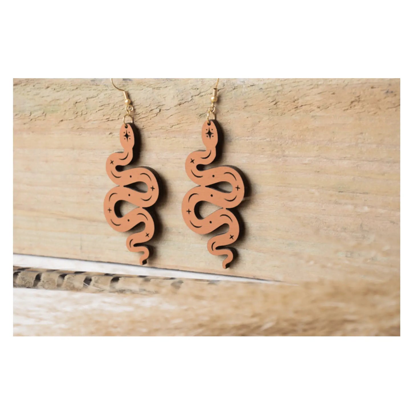 Earrings | 'Terracotta Boho Snake' Handmade Jewelry Honest Outlaws