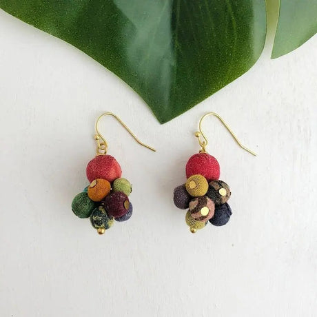 Earrings | Artisan Kantha Jewelry Drop Sumiye Co