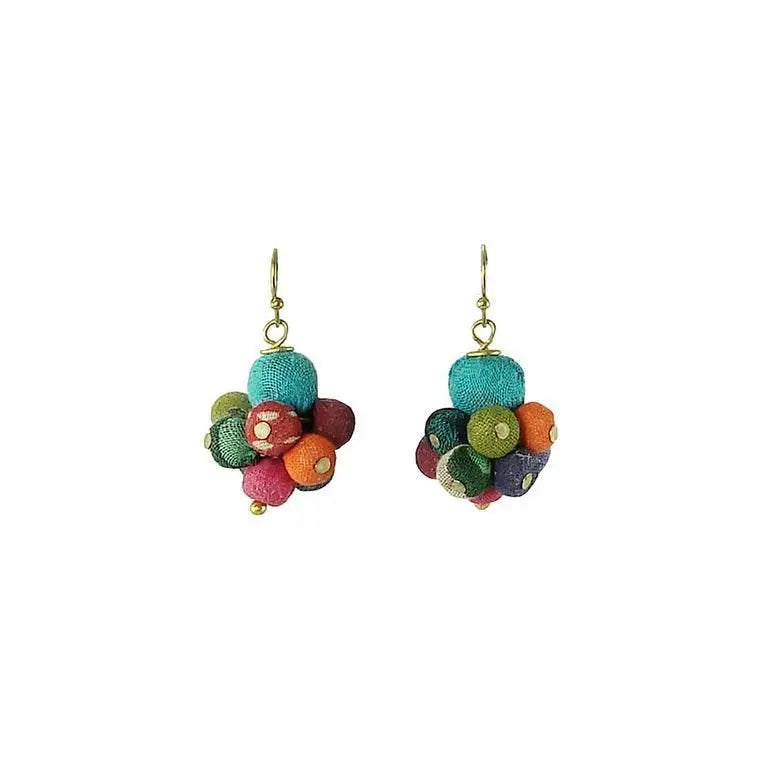 Earrings | Artisan Kantha Jewelry Drop Sumiye Co
