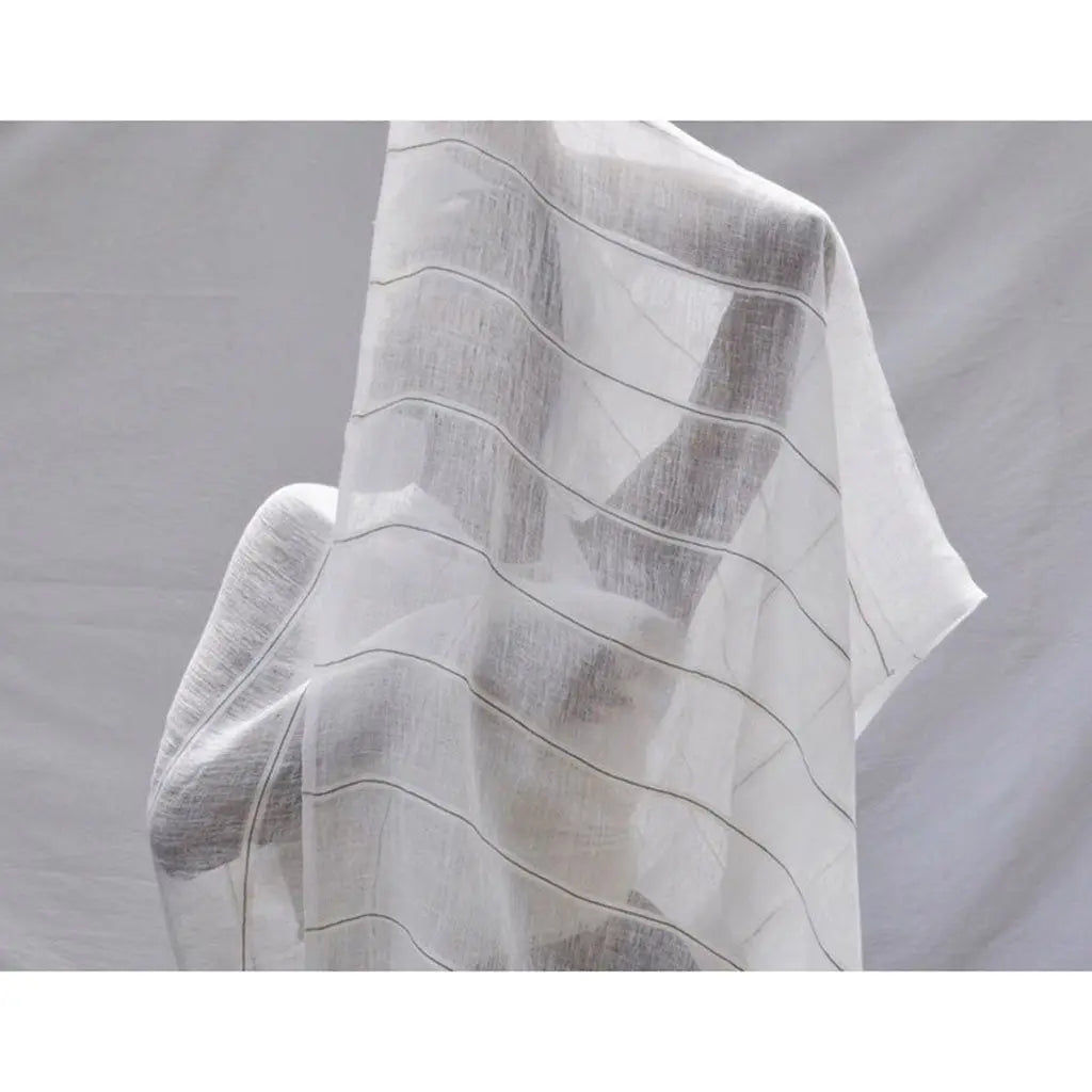 Gauze Stripe Linen Wrap | Ethical Style SLATE + SALT