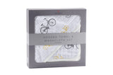 Hooded Towel & Washcloth Set | Bamboo Muslin - Vintage Bicycle Newcastle Classics