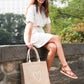 Jute Canvas Market Bag - Love KORISSA