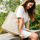 Jute Canvas Market Bag - Love KORISSA