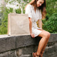 Jute Canvas Market Bag - Love KORISSA