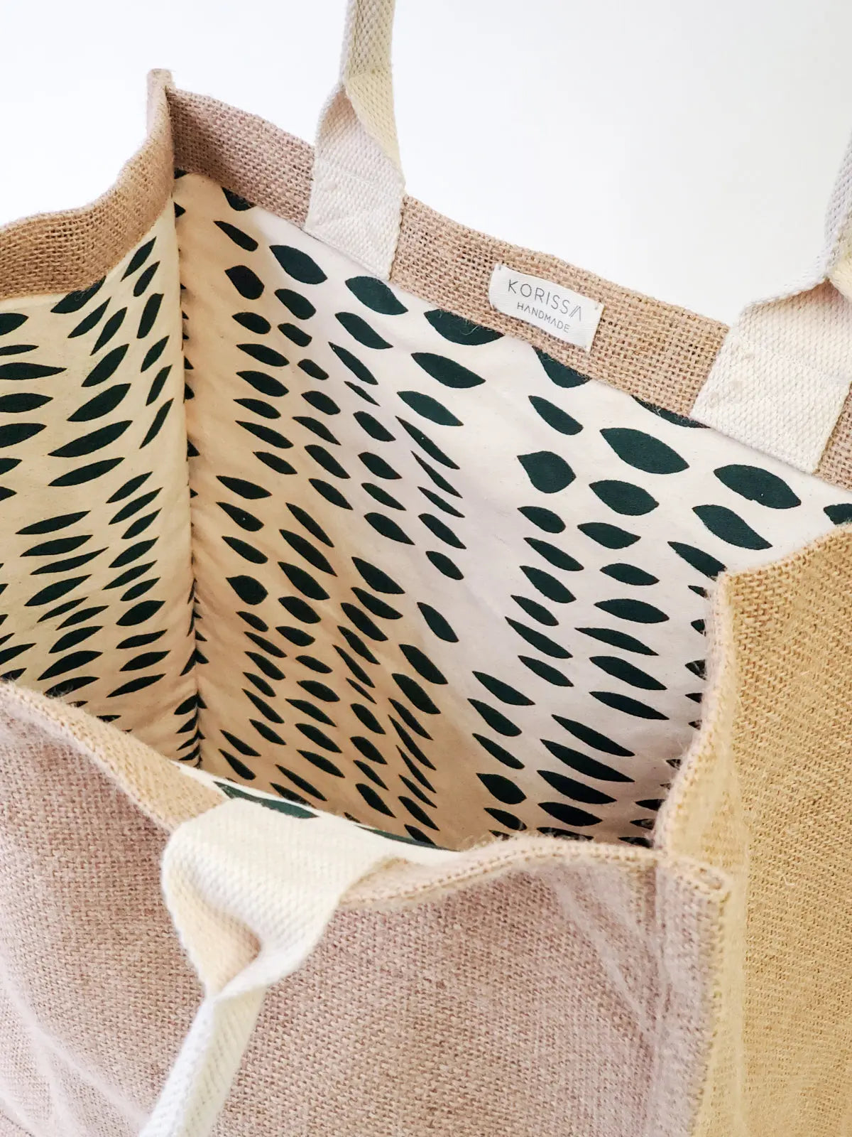 Jute Canvas Market Bag - Nature KORISSA