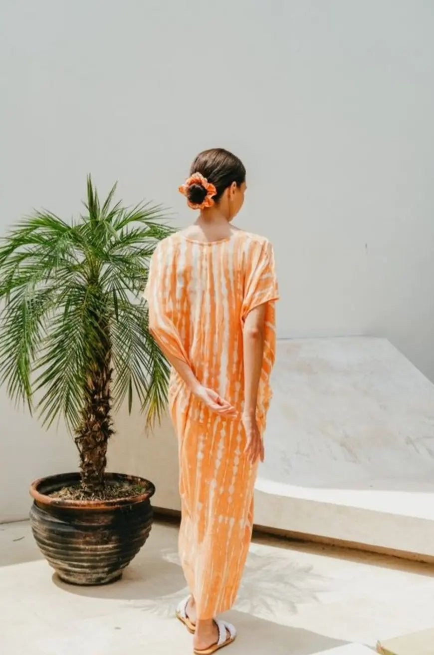 Kaftan Dress | Coral Batik Pink Haley