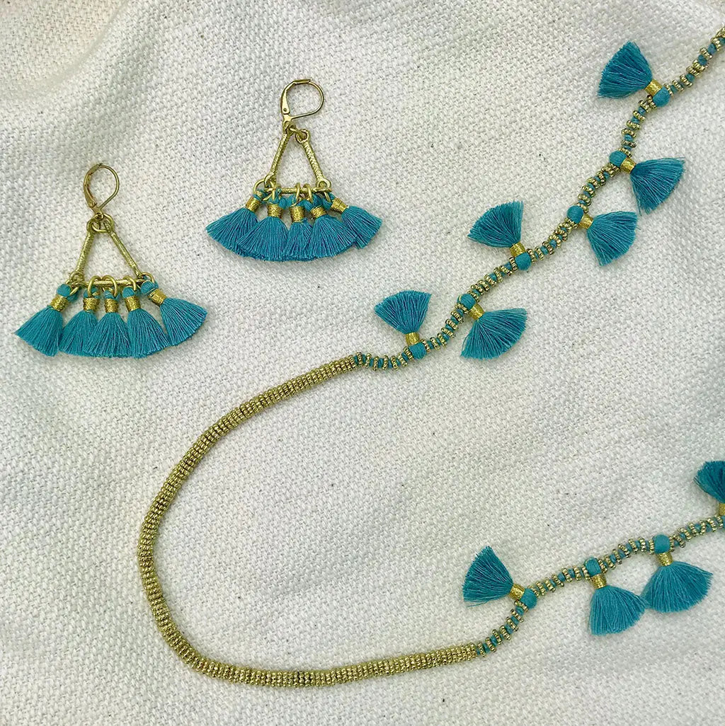 Krisha Tassel Necklace | Artisan Made India Women's Co-op