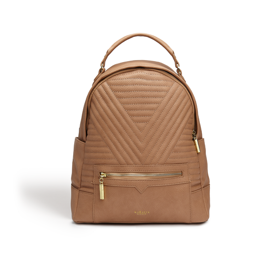 Brown Womens Backpack | Vegan Leather-0