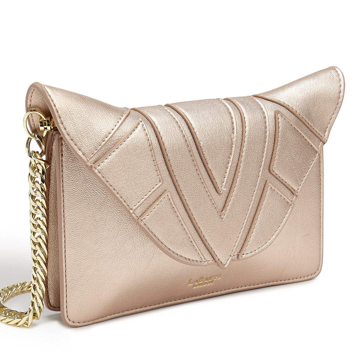 Rose Gold Monarch Clutch | Vegan Leather-2