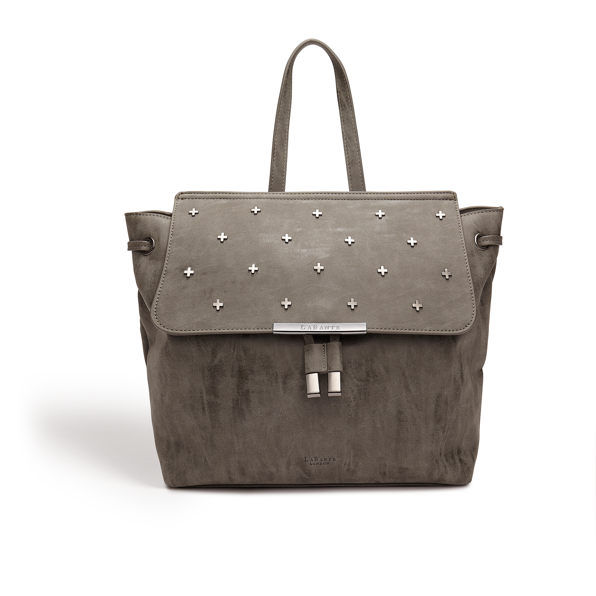 Grey Backpack Bag | Vegan Leather-2