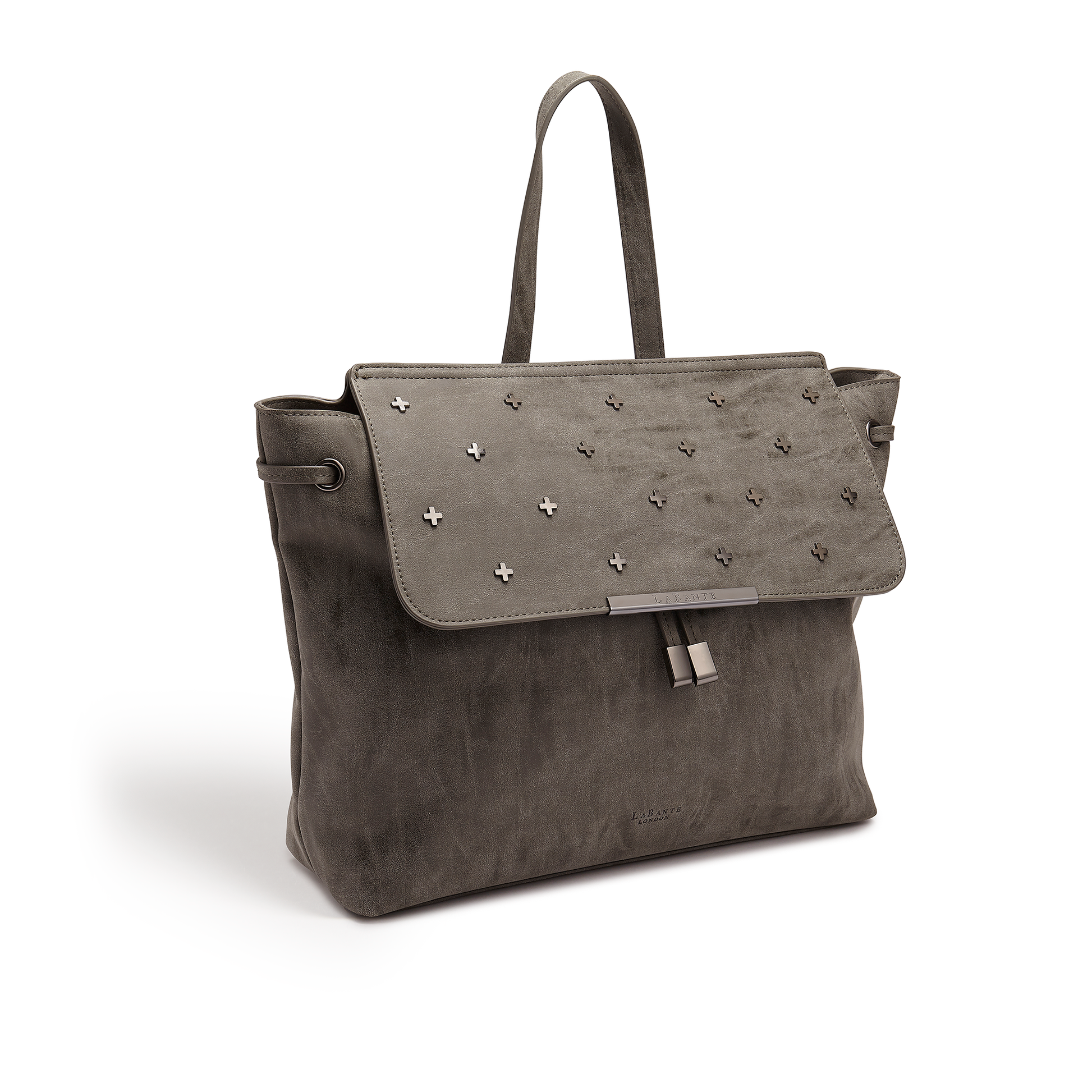 Grey Backpack Bag | Vegan Leather-4