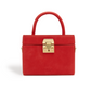 Red Small Box Bag | Vegan Leather-4