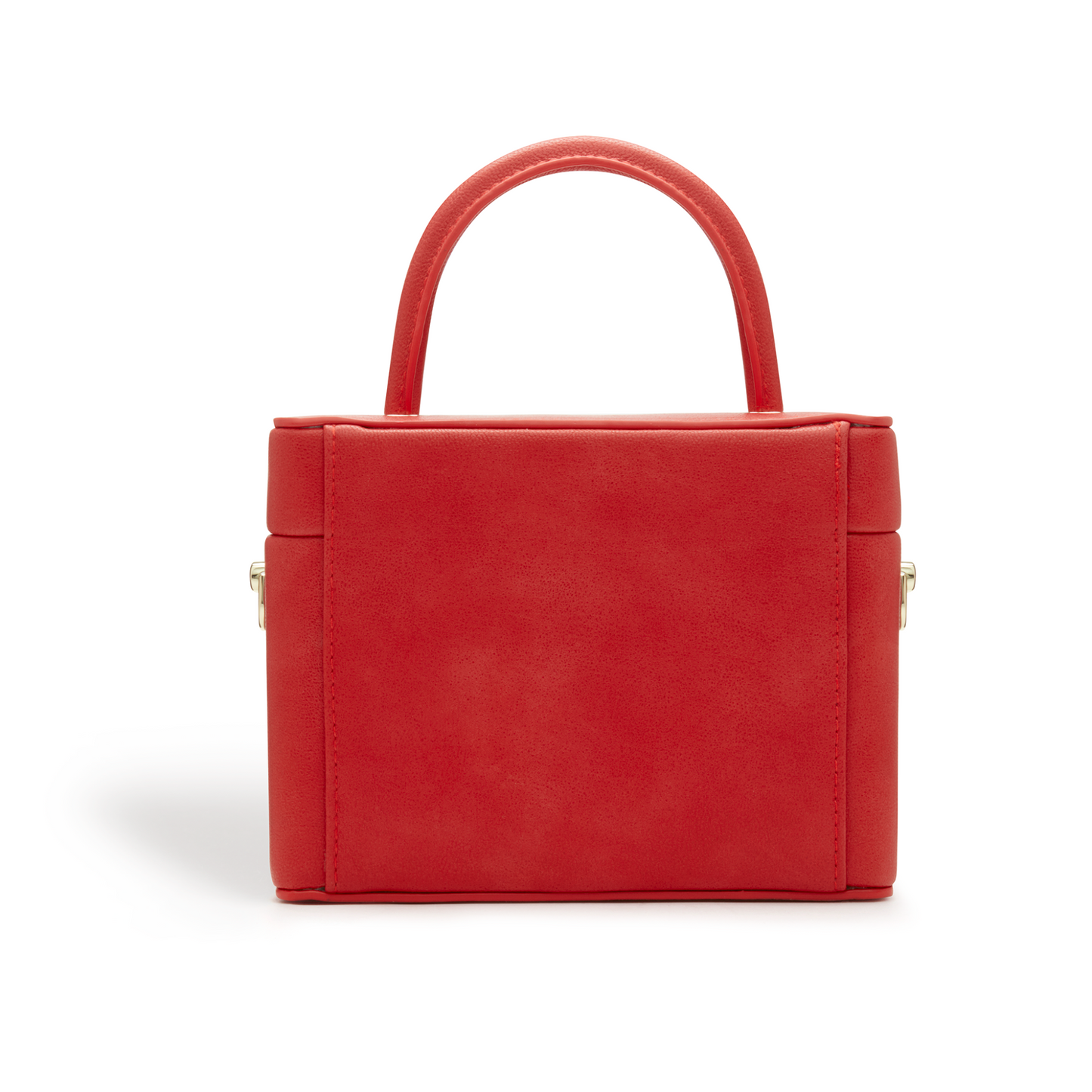 Red Small Box Bag | Vegan Leather-5