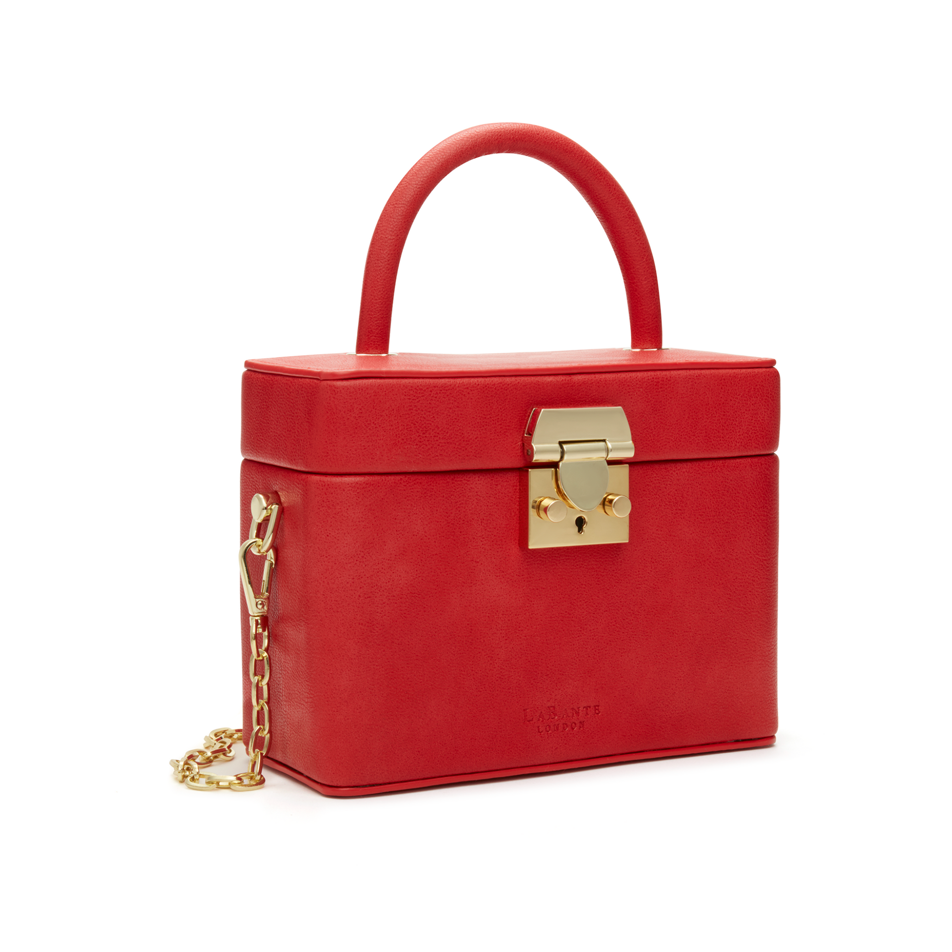 Red Small Box Bag | Vegan Leather-3