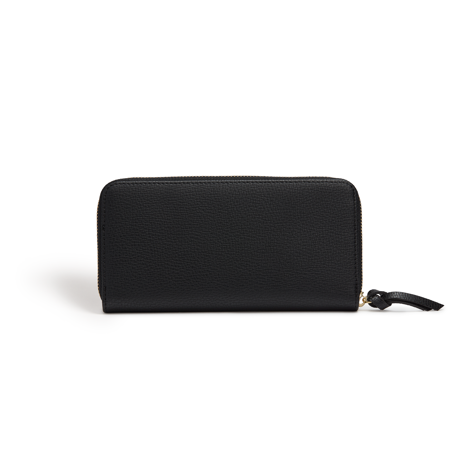 Black Zip Around Wallet | Vegan Leather-3