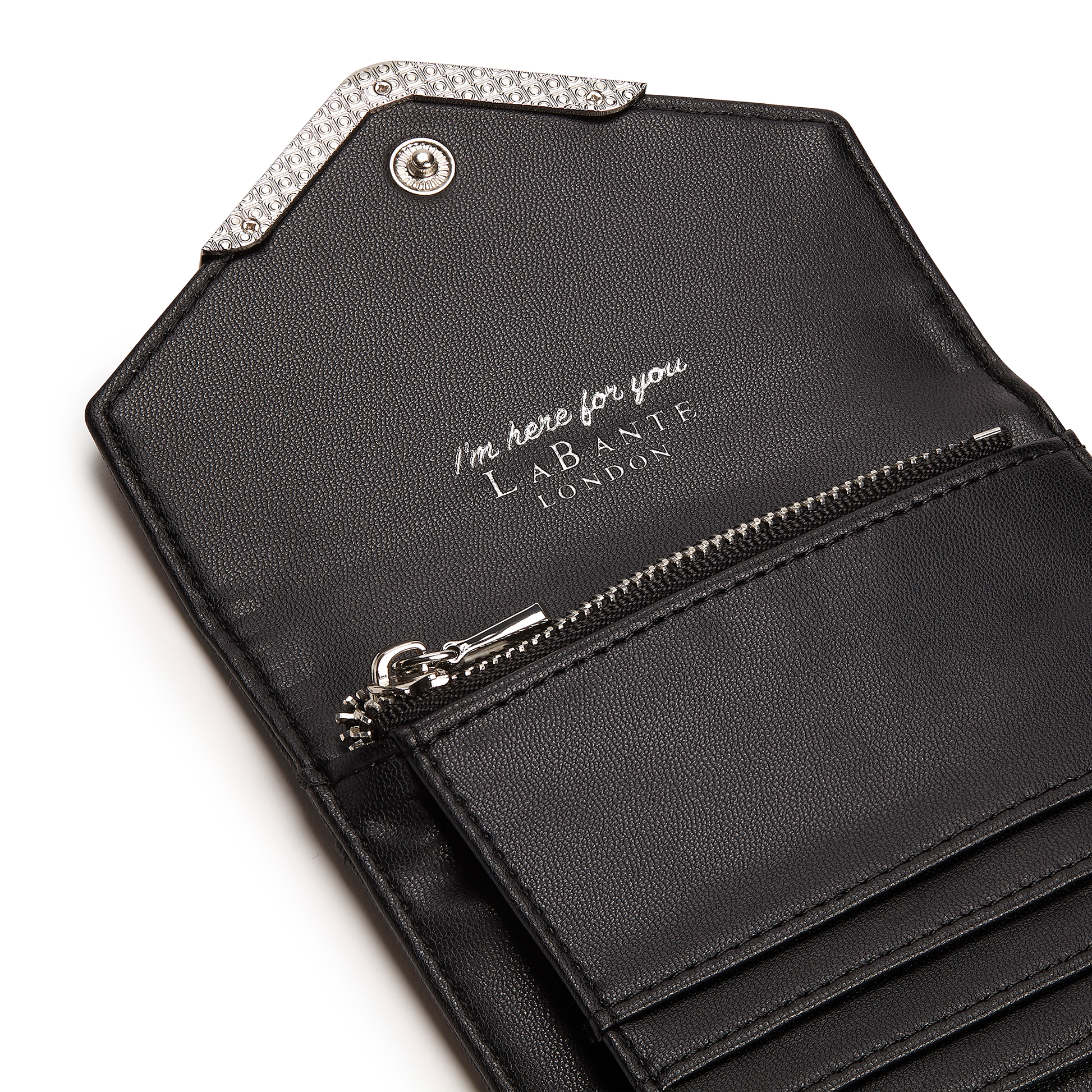 Black Bifold Wallet | Vegan Leather-2