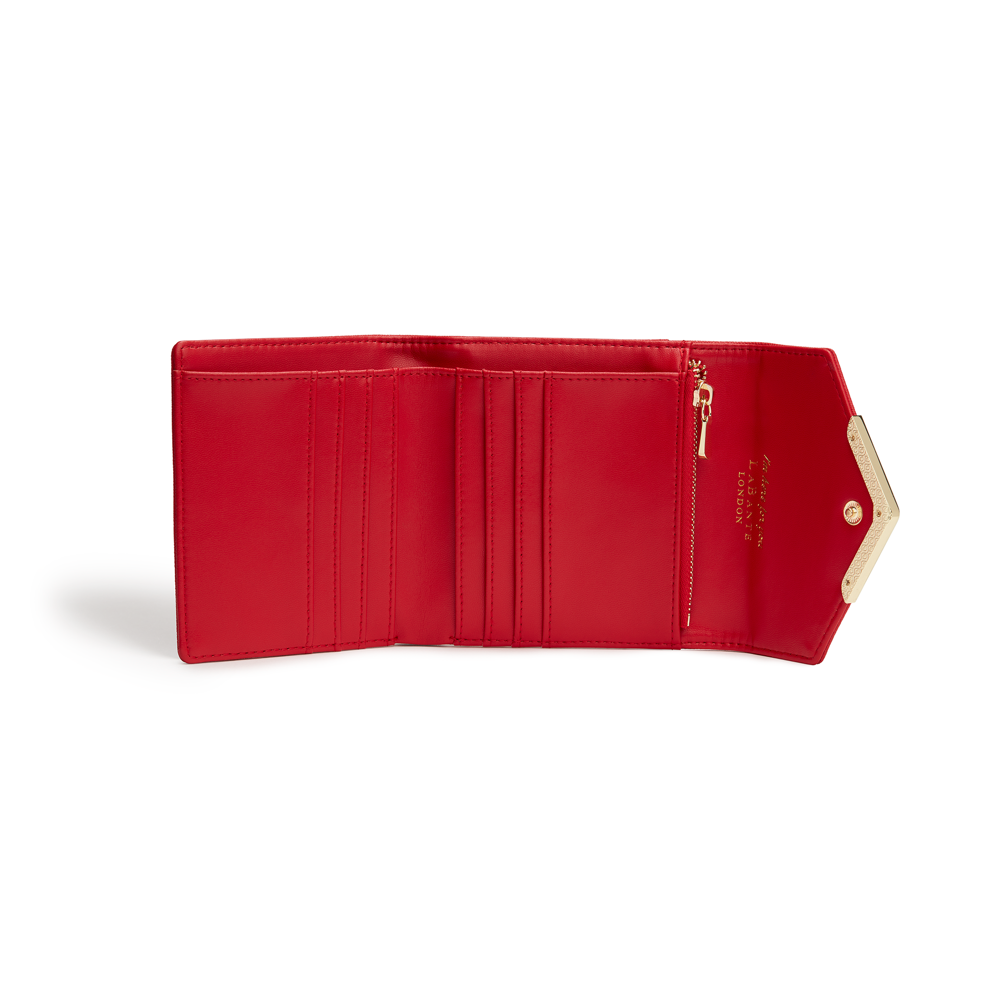 Red Bifold Wallet | Vegan Leather-4