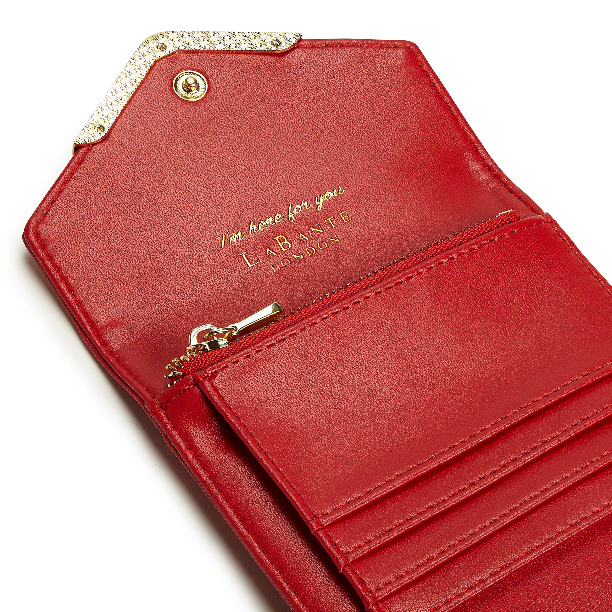 Red Bifold Wallet | Vegan Leather-1