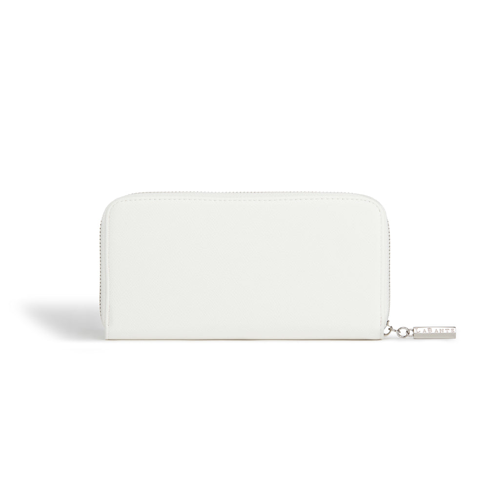 White Heart Studded Wallet | Vegan Leather-1