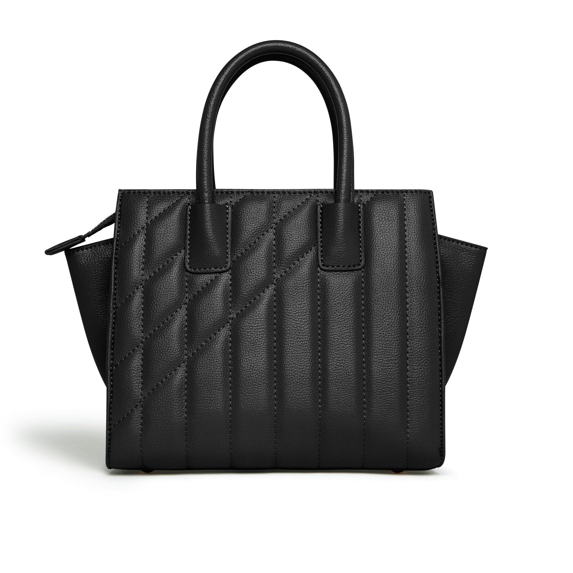 Black Demi Tote Bag | Vegan Leather-3