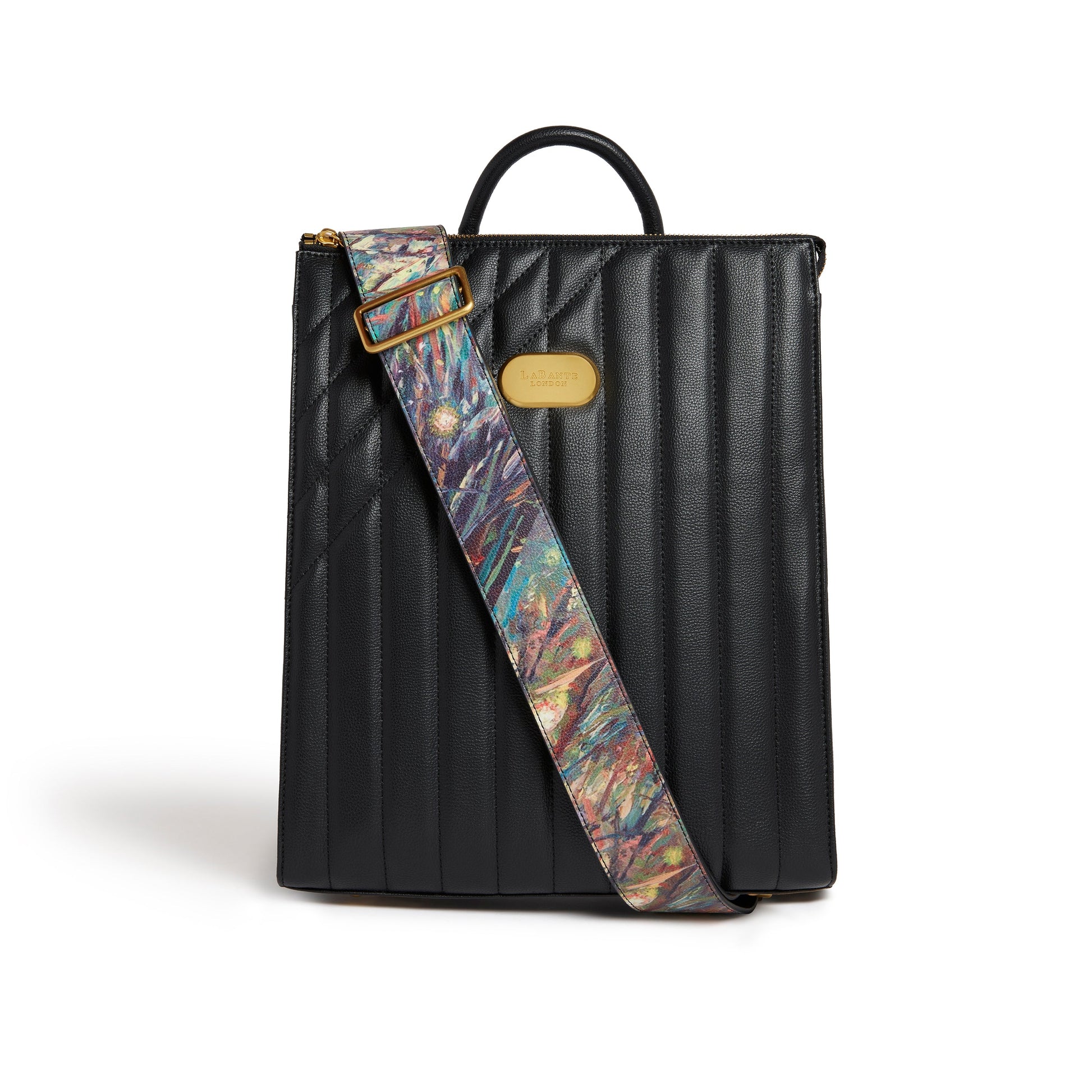 Black Laptop Backpack Bag | Vegan Leather-0