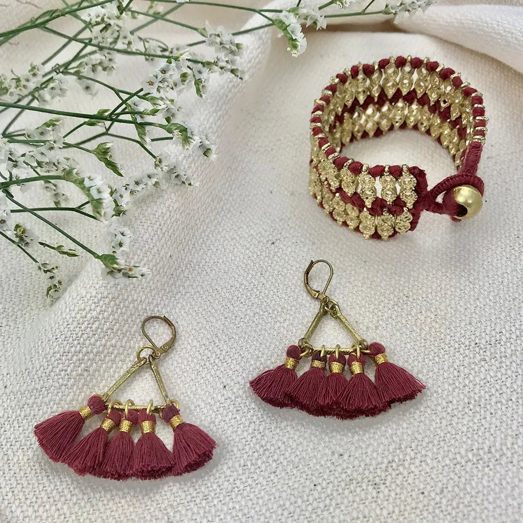 Lola Fan Earrings | Artisan Made India Women's Co-op