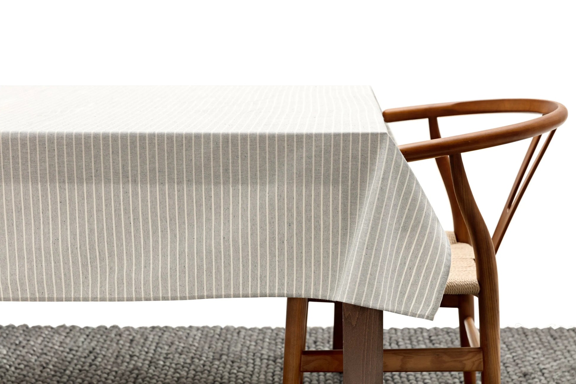 MEEMA Tablecloth / Grey Striped | Upcycled Cotton MEEMA