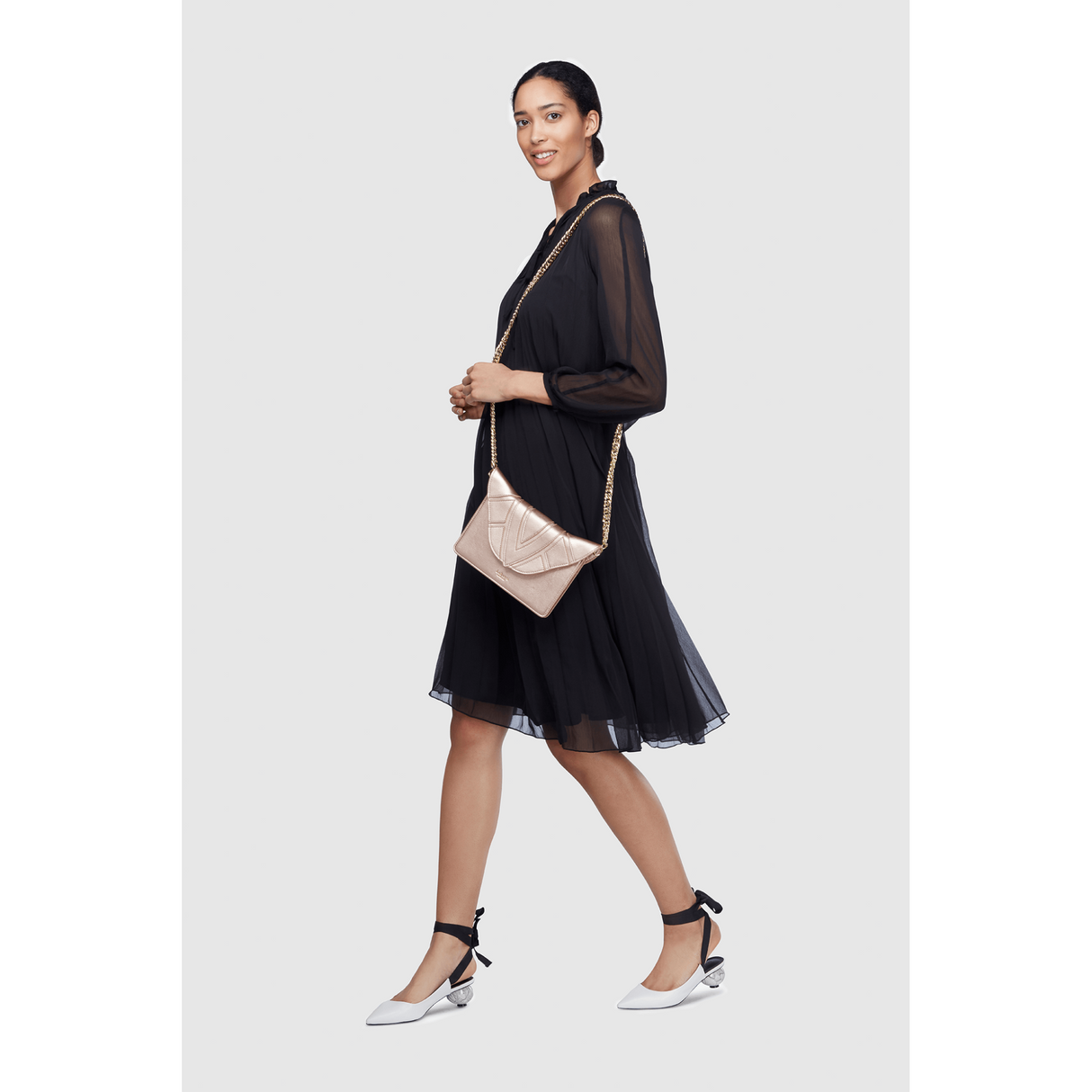 Rose Gold Monarch Clutch | Vegan Leather-1