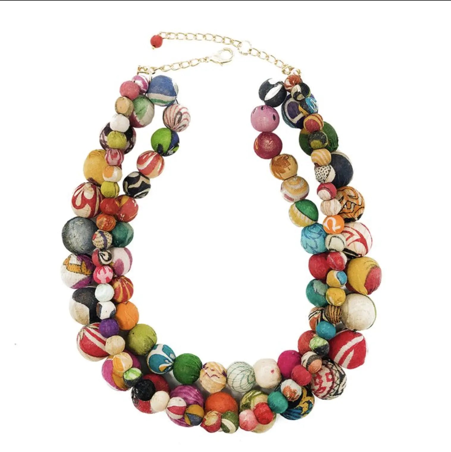 Necklace | Artisan Kantha Jewelry Calypso Sumiye Co
