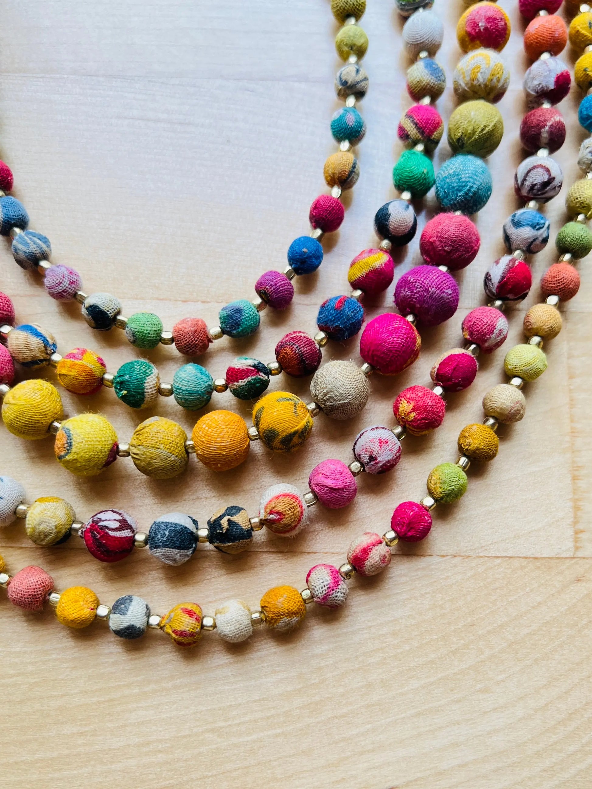 Necklace | Artisan Kantha Jewelry Intertwining Sumiye Co