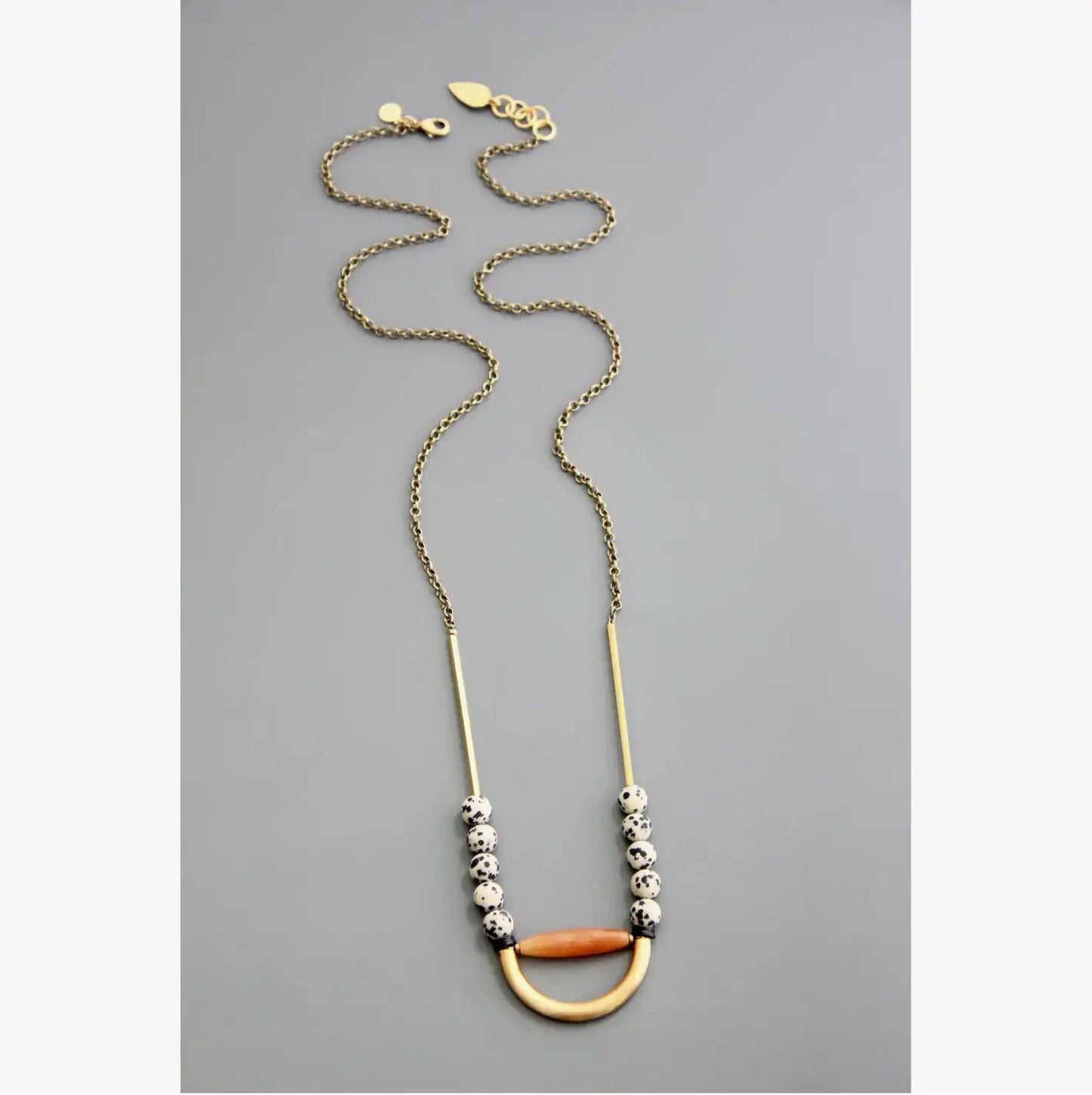 Necklace | Dalmatian Jasper + Jade David Aubrey Jewelry