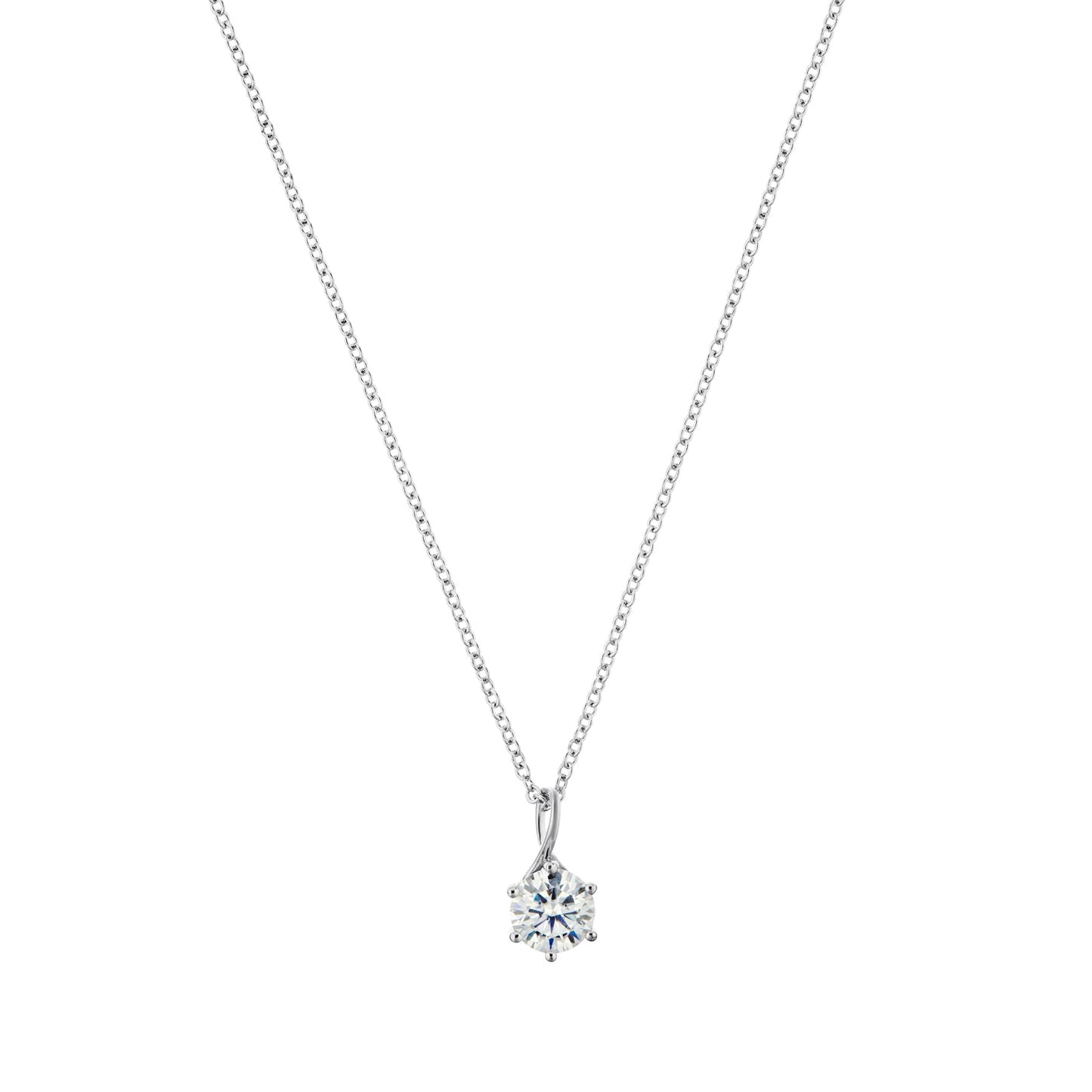 Necklace | Moissanite Solitaire Diamond - One Carat-0