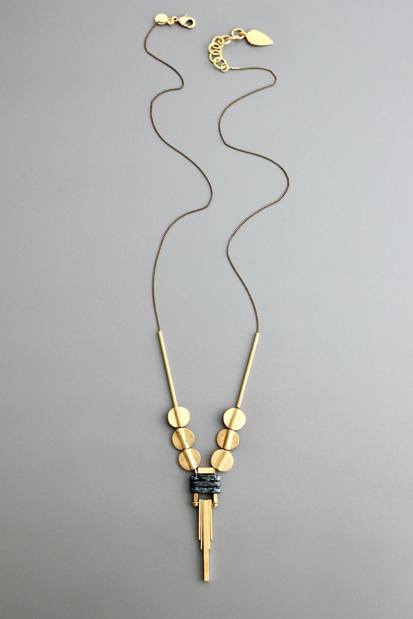Pendant Necklace | Geometric Czech Glass David Aubrey Jewelry