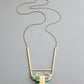 Pendant Necklace | Moss Agate + Rhinestones David Aubrey Jewelry