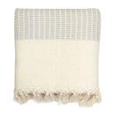 Plush Wavy Turkish Throw | 100% Natural Fibers SLATE + SALT