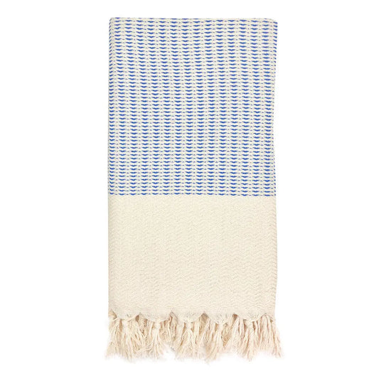 Plush Wavy Turkish Towel | 100% Natural Fibers SLATE + SALT