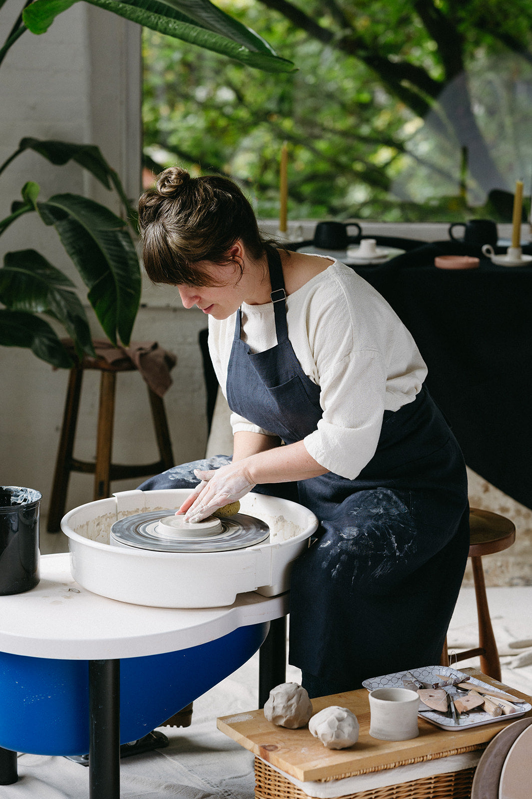 Split Leg Pottery Apron | Eco Friendly Textiles-12