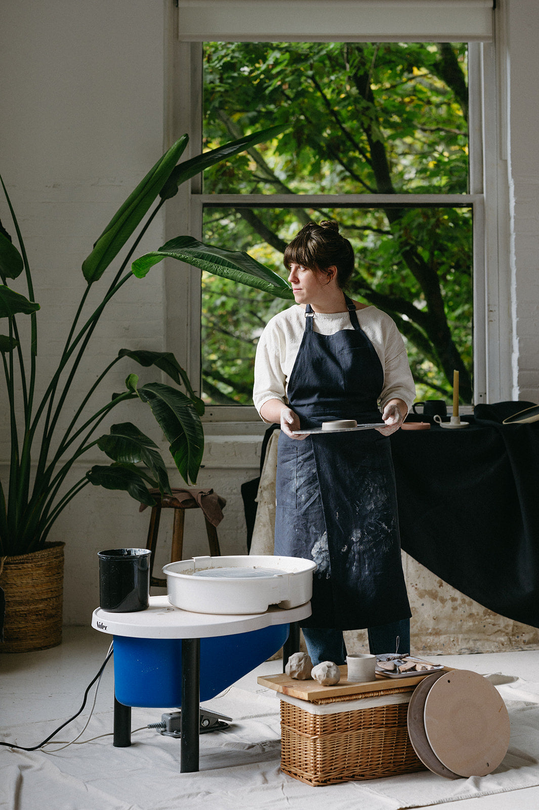 Split Leg Pottery Apron | Eco Friendly Textiles-13