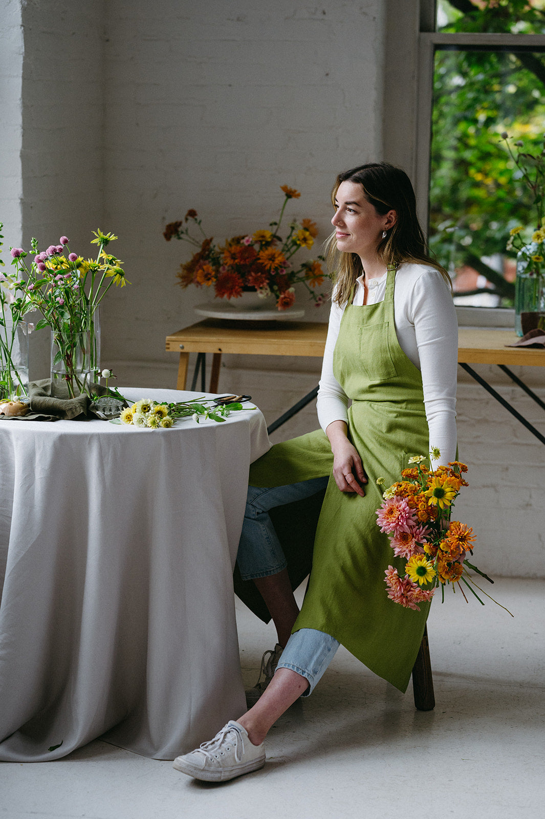Split Leg Pottery Apron | Eco Friendly Textiles-10