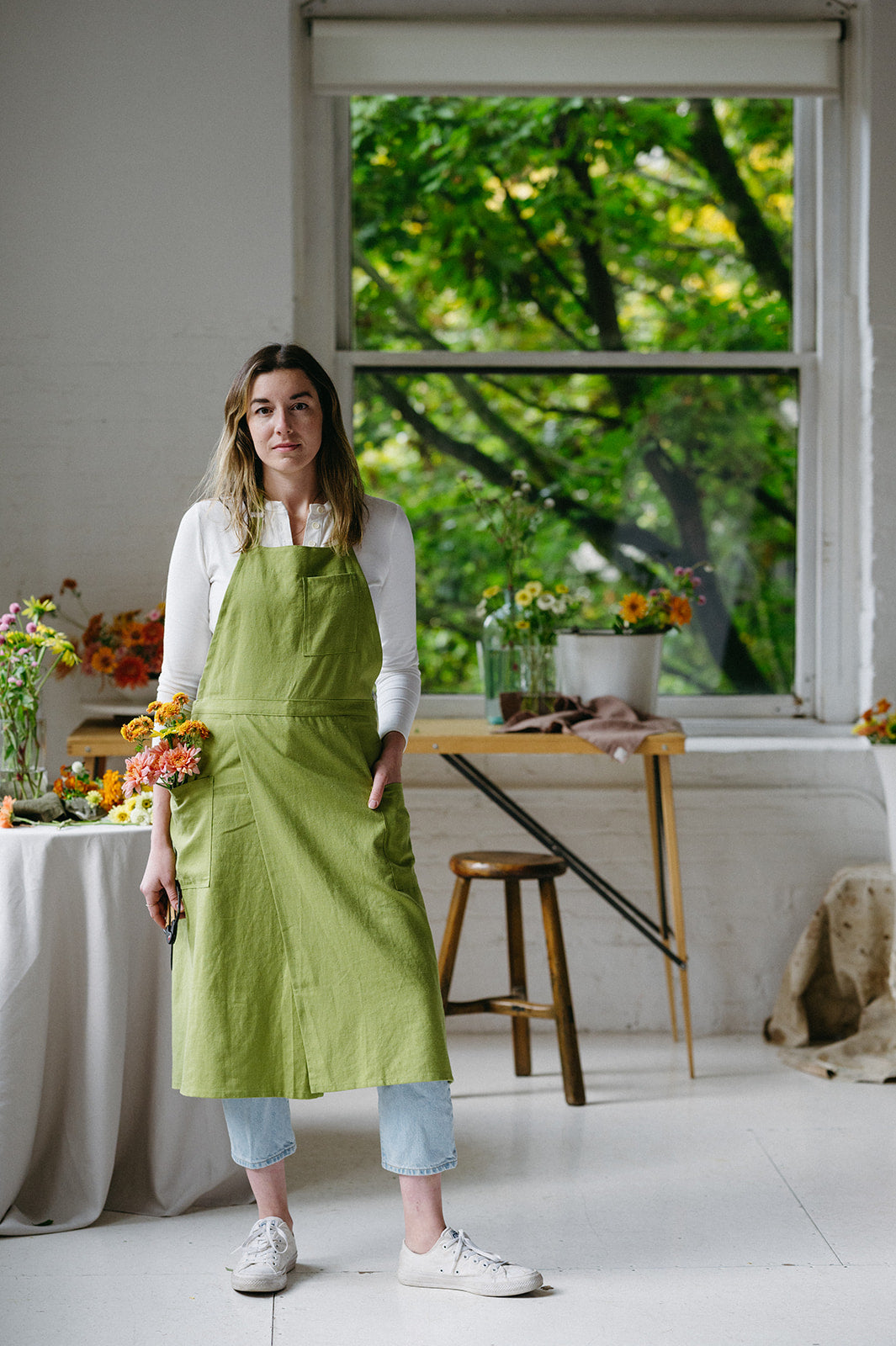 Split Leg Pottery Apron | Eco Friendly Textiles-11