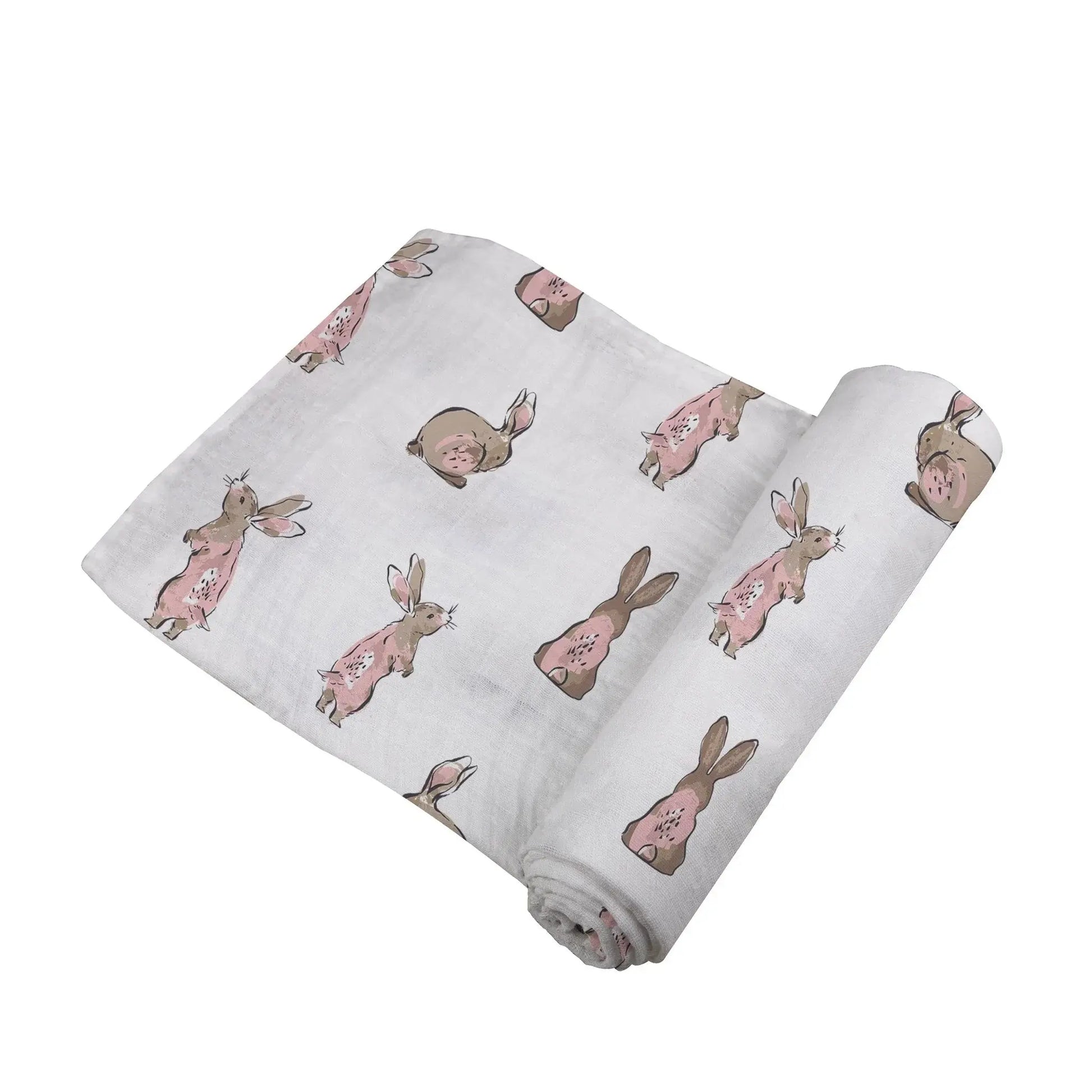 Powder Pink Bunnies Swaddle Newcastle Classics