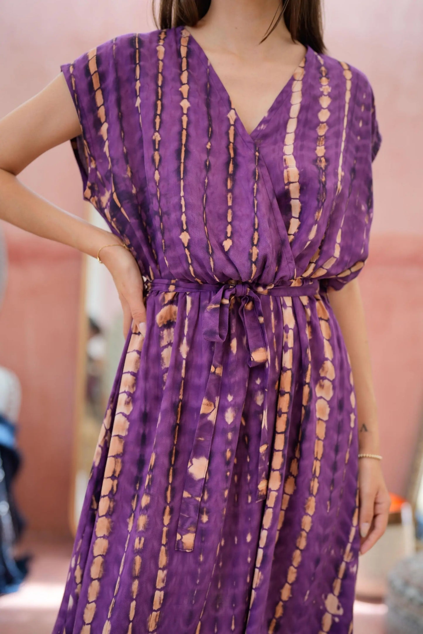 Purple Berry Tie-Dye Dress  | Handmade in Bali Pink Haley
