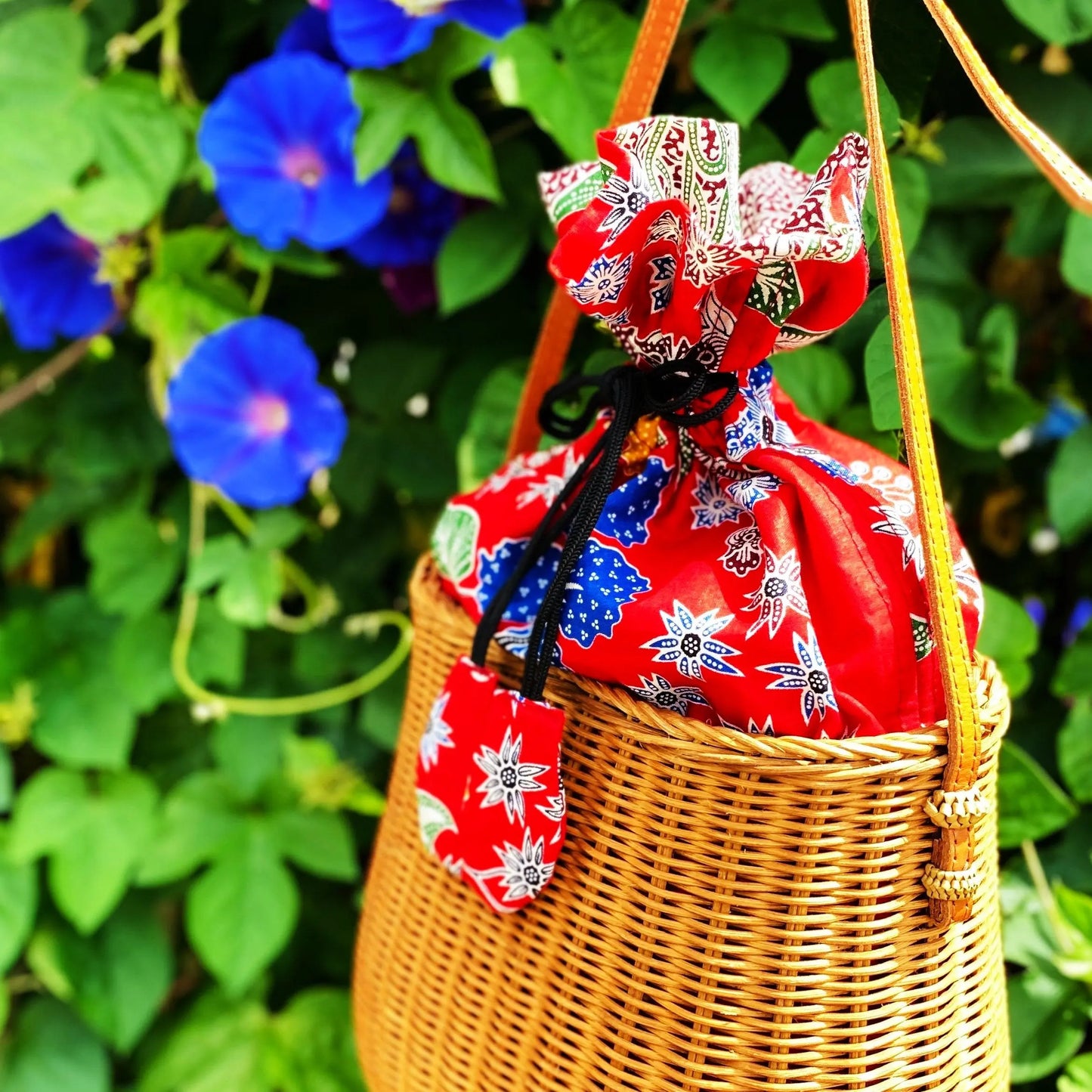 Rattan Picnic Bag | Handmade in Bali Pink Haley