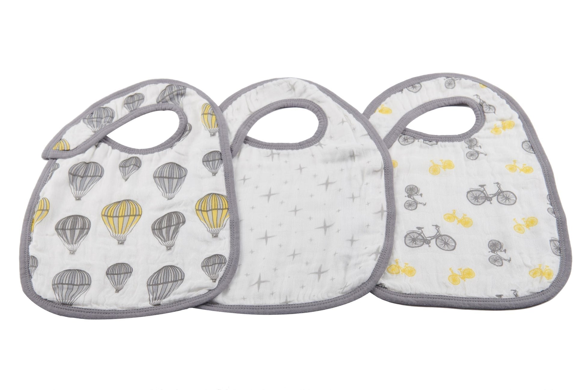 Traveler Bamboo Muslin Snap Bibs 3PK-0