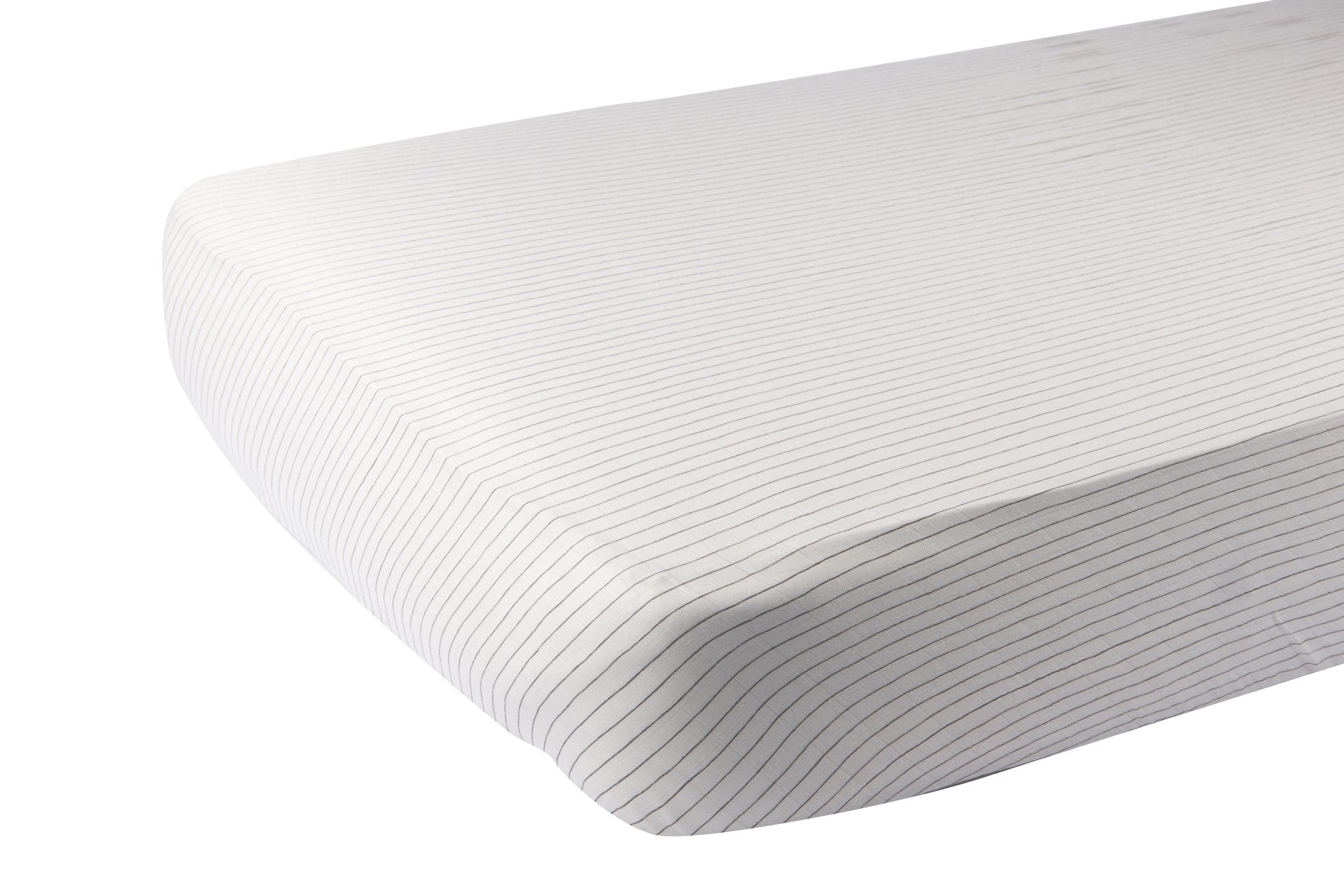 Crib Sheet | Bamboo Muslin - Pencil Stripe -0