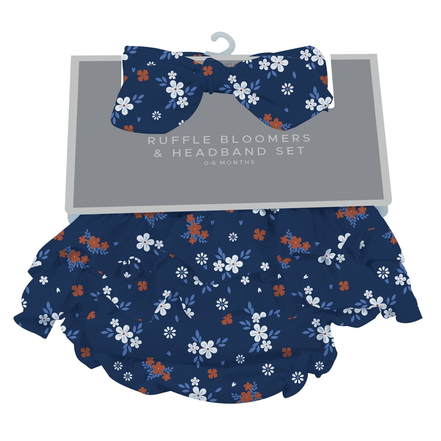 Baby Ruffle Bloomers & Headband Set | Serenity Floral -0