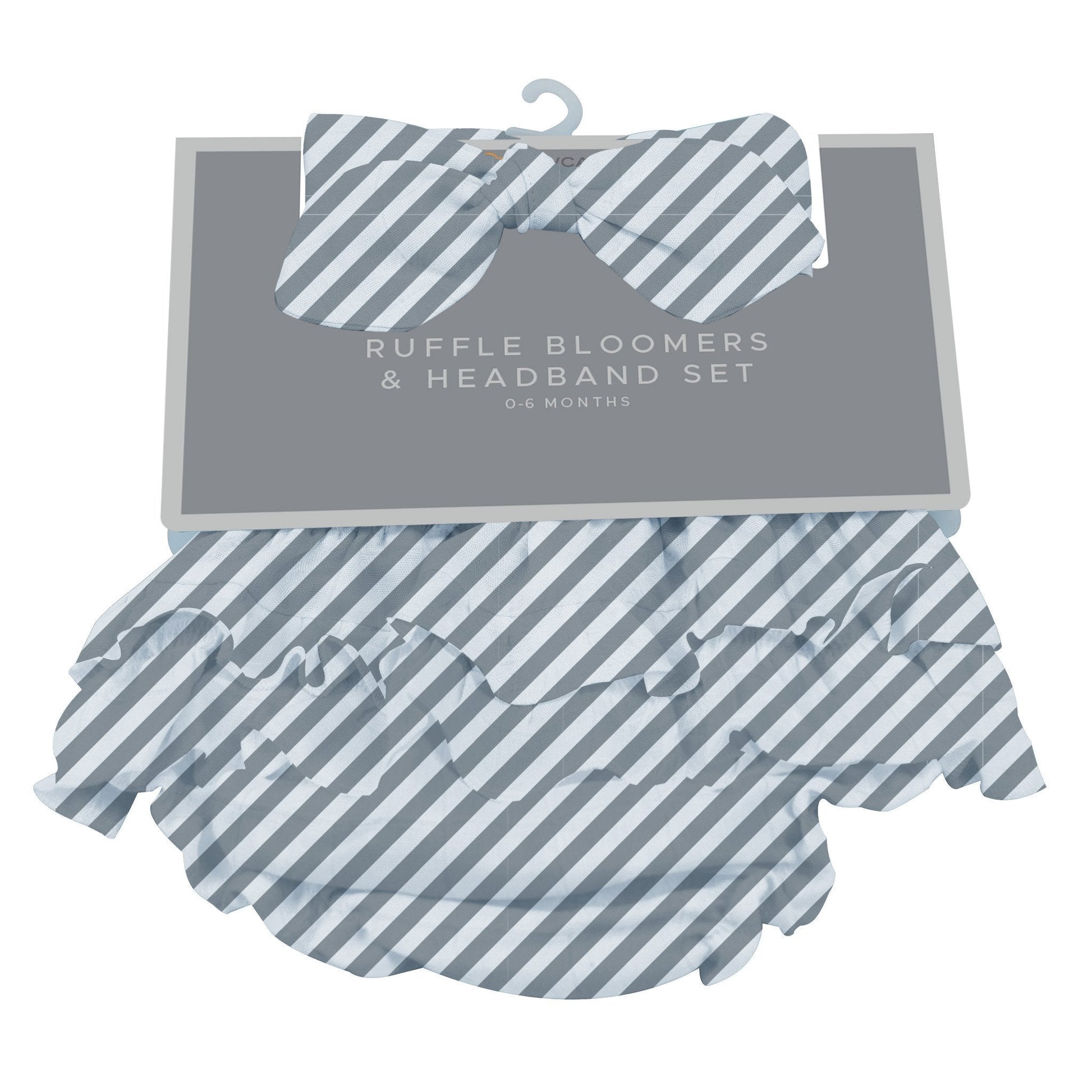 Baby Ruffle Bloomers & Headband Set | Finley Stripe -0