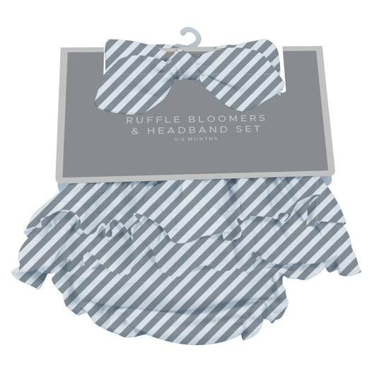Baby Ruffle Bloomers & Headband Set | Finley Stripe -0
